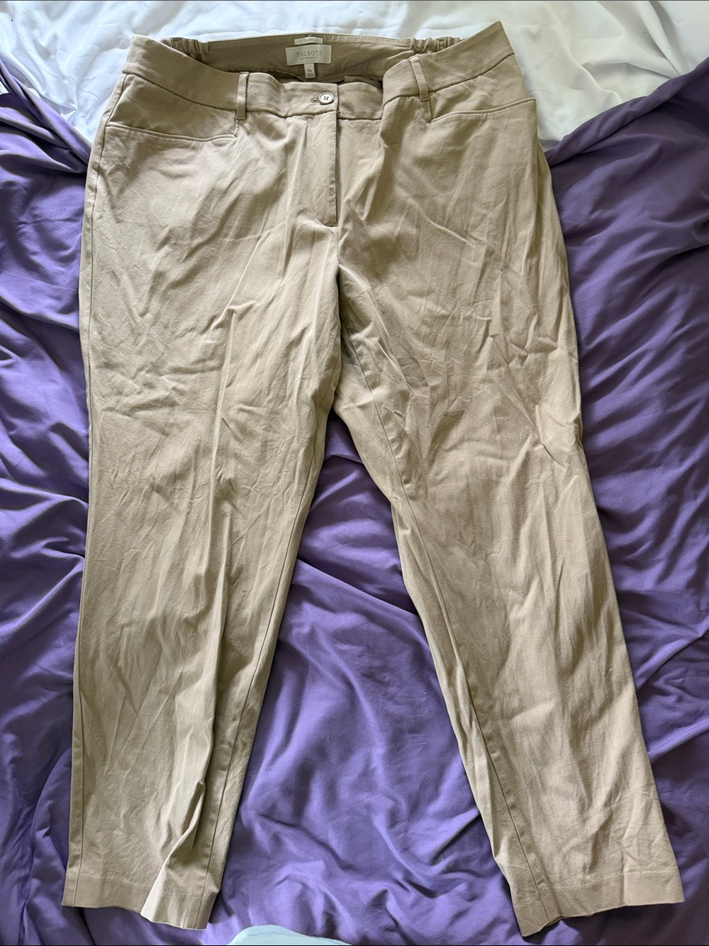 Women's Beige Dress Pants - Classic Tailored Fit